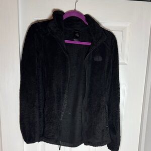 The North Face Black Teddy Fleece Jacket - Plush Zip Front